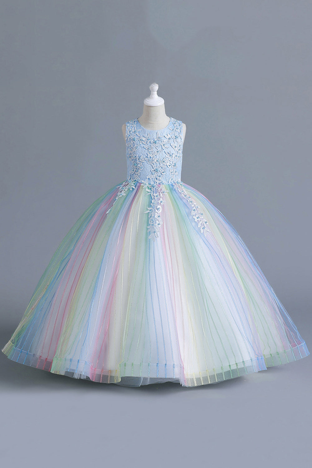 Pink A Line Tulle Flower Girl Dress with Bow