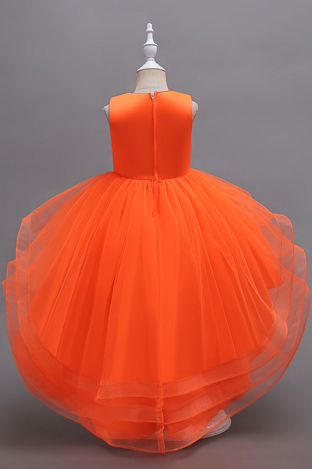 Pink High Low Appliques Sparkly Girls Dresses