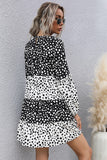 Black Polka Dots Long Sleeves Casual Dress