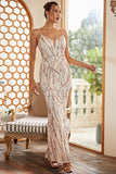Sequins Sheath Blush Sparkly Ball Dress