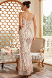 Sequins Sheath Blush Sparkly Ball Dress