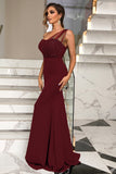 One Shoulder Mermaid Green Ball Dress