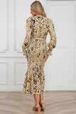 Black V-Neck Long Sleeves Casual Dress