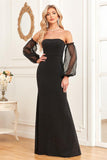 Black Mermaid Strapless Long Ball Dress