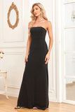 Black Mermaid Strapless Long Ball Dress