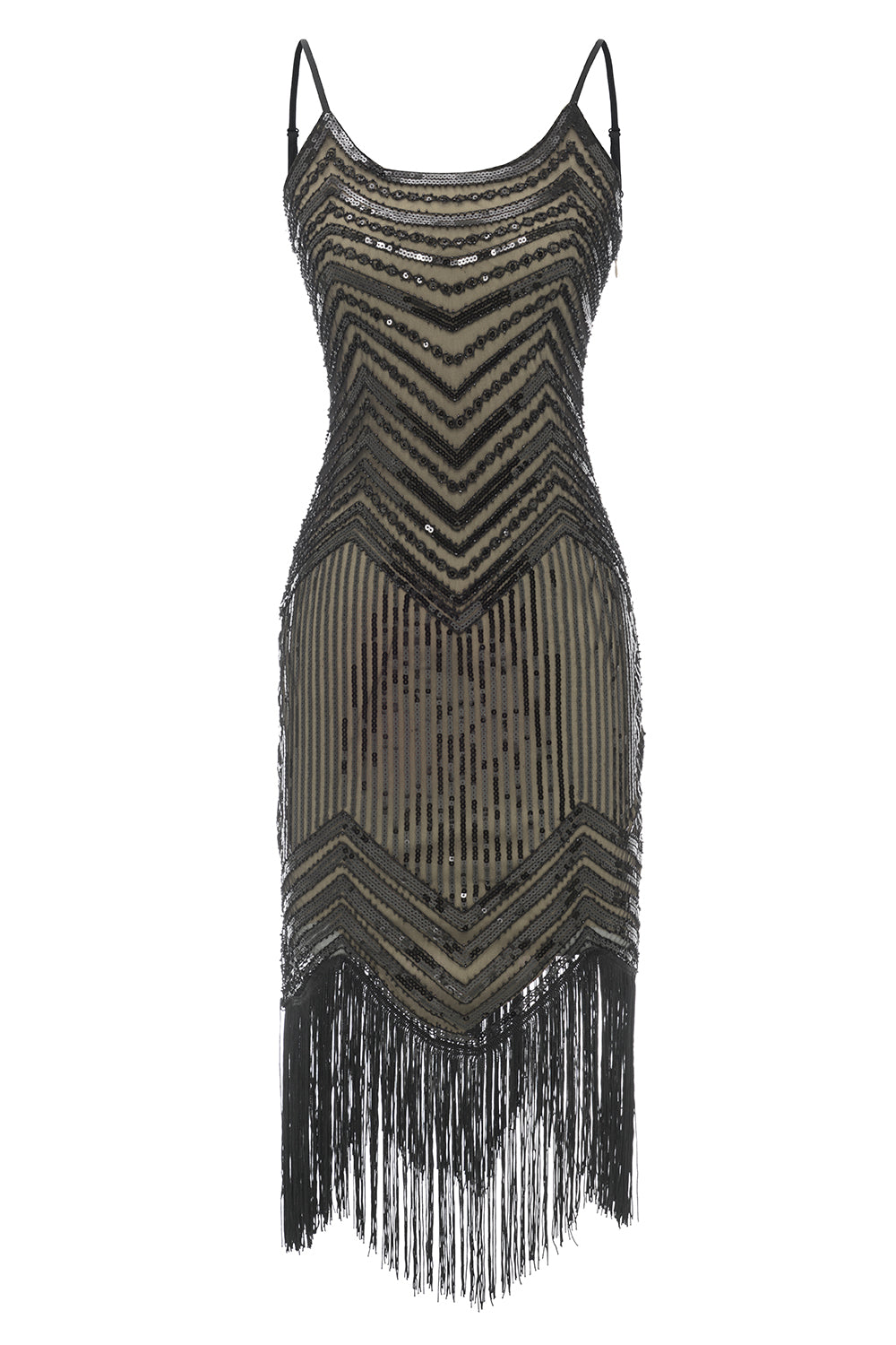 Bodycon Black Silver Sequins 1920s Dress