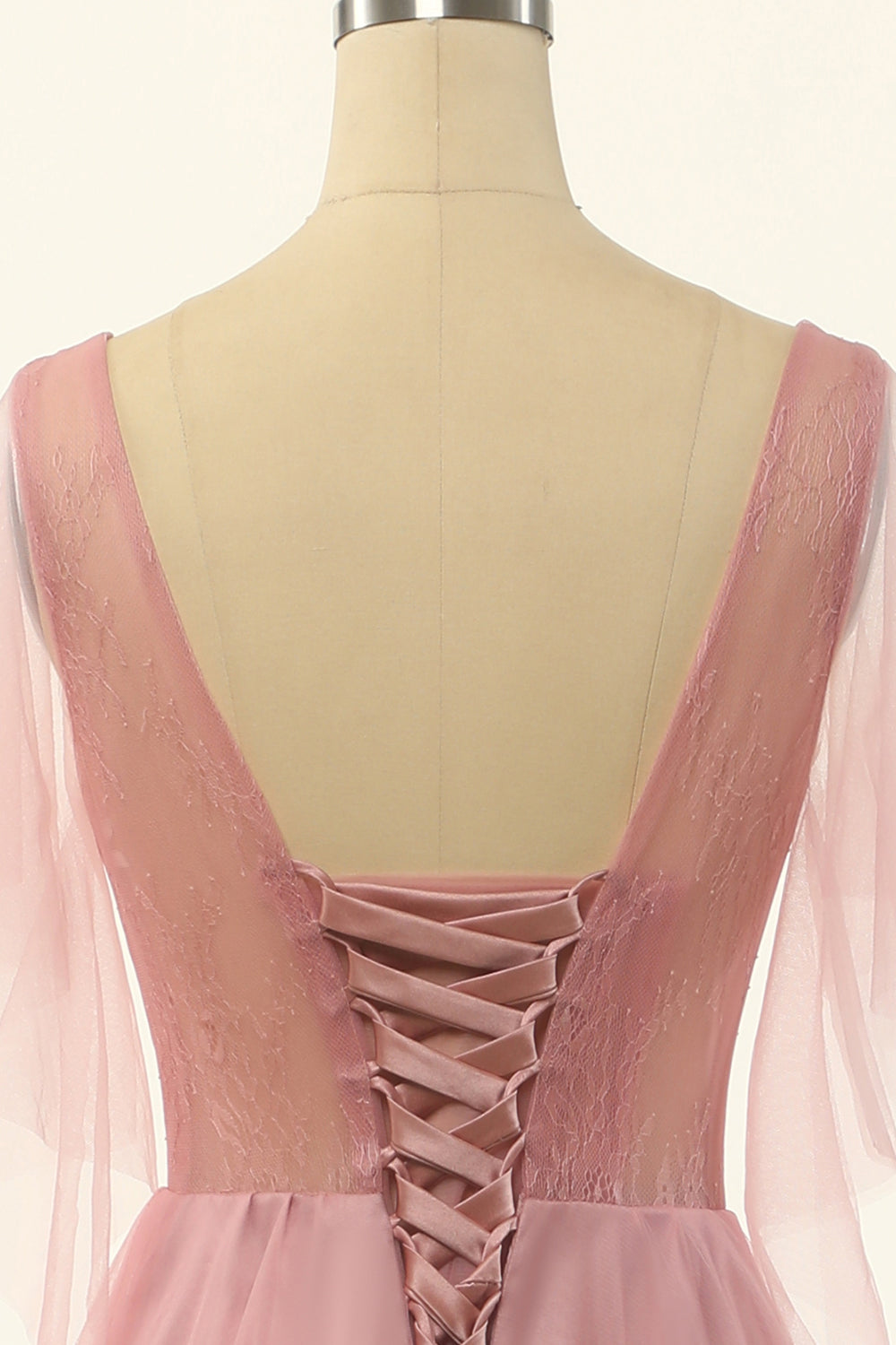 Blush Appliqued A-line Tulle Ball Dress