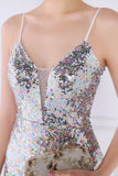 Dazzling Rainbow White Seuiqned Mermaid Ball Dress