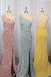 One-Shoulder Sequined Mermaid Ball Dress