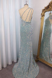One-Shoulder Sequined Mermaid Blush Ball Dress