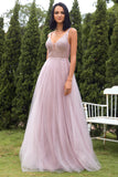 Blush Tulle & Sequins Ball Dress