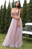 Blush Tulle & Sequins Ball Dress