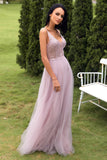 Blush Tulle & Sequins Ball Dress