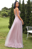 Blush Tulle & Sequins Ball Dress