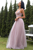 Blush Tulle & Sequins Ball Dress