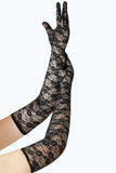 Black Lace 1920s Gatsby Party Gloves