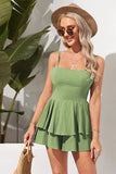 White Spaghetti Straps Sleeveless Graduation Dress