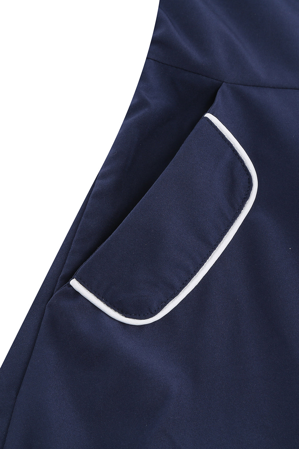 Halter Stripe Blue Swing Retro Dress With Pockets