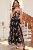 Dark Green Sparkly Long Ball Dress with Sequins