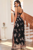Dark Green Sparkly Long Ball Dress with Sequins