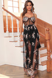 Dark Green Sparkly Long Ball Dress with Sequins