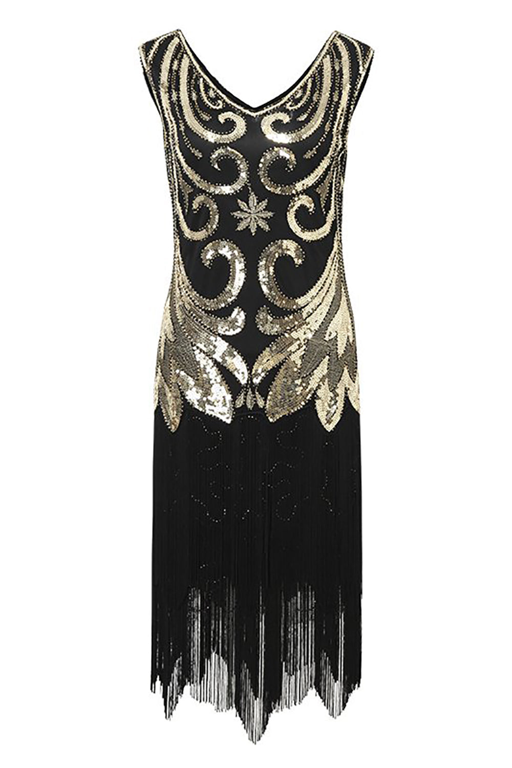 Fringes Sparkly 1920s Dress with Sleeveless
