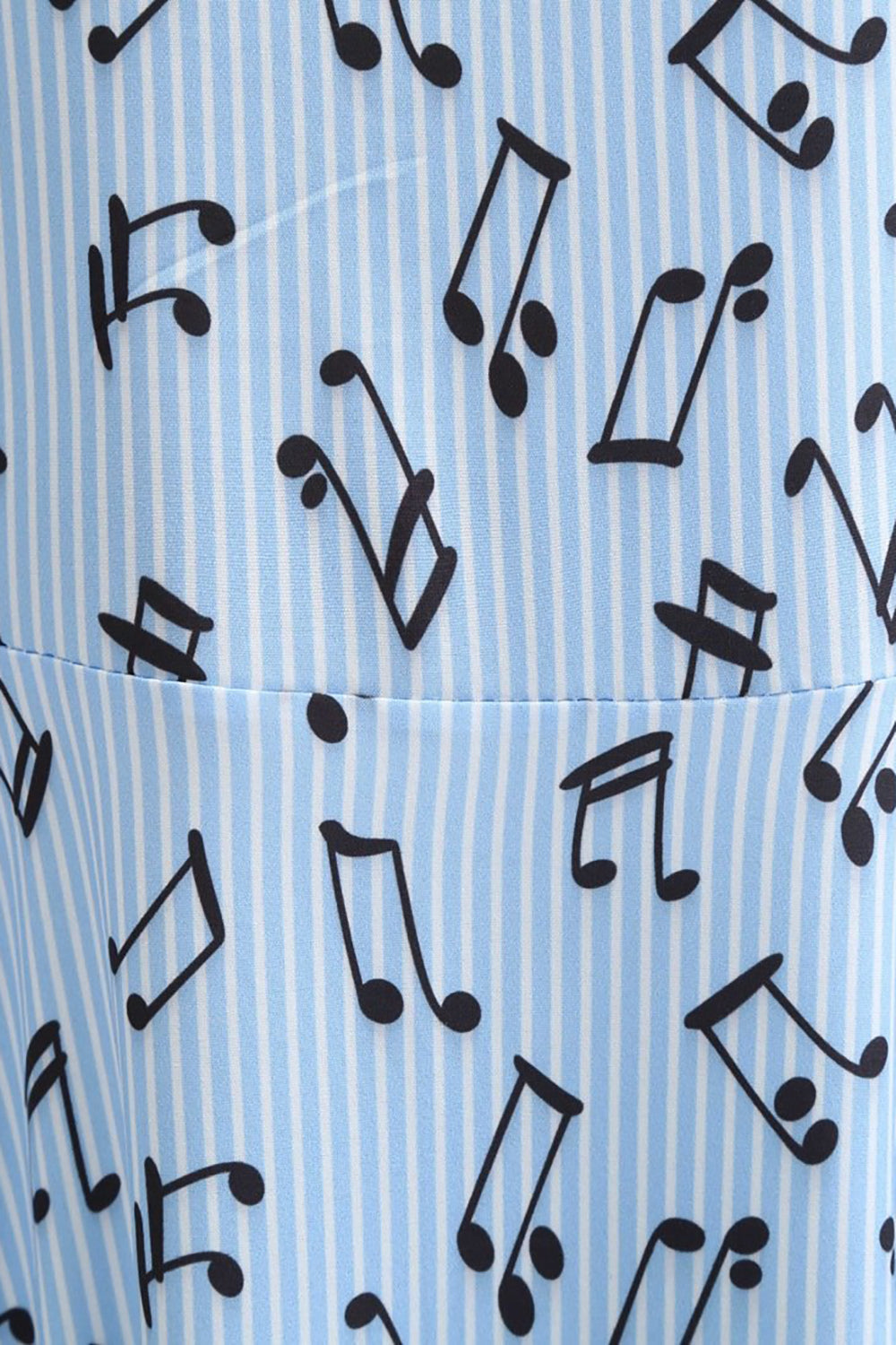 Light Blue A Line Printed Cap Sleeves 1950s Dress