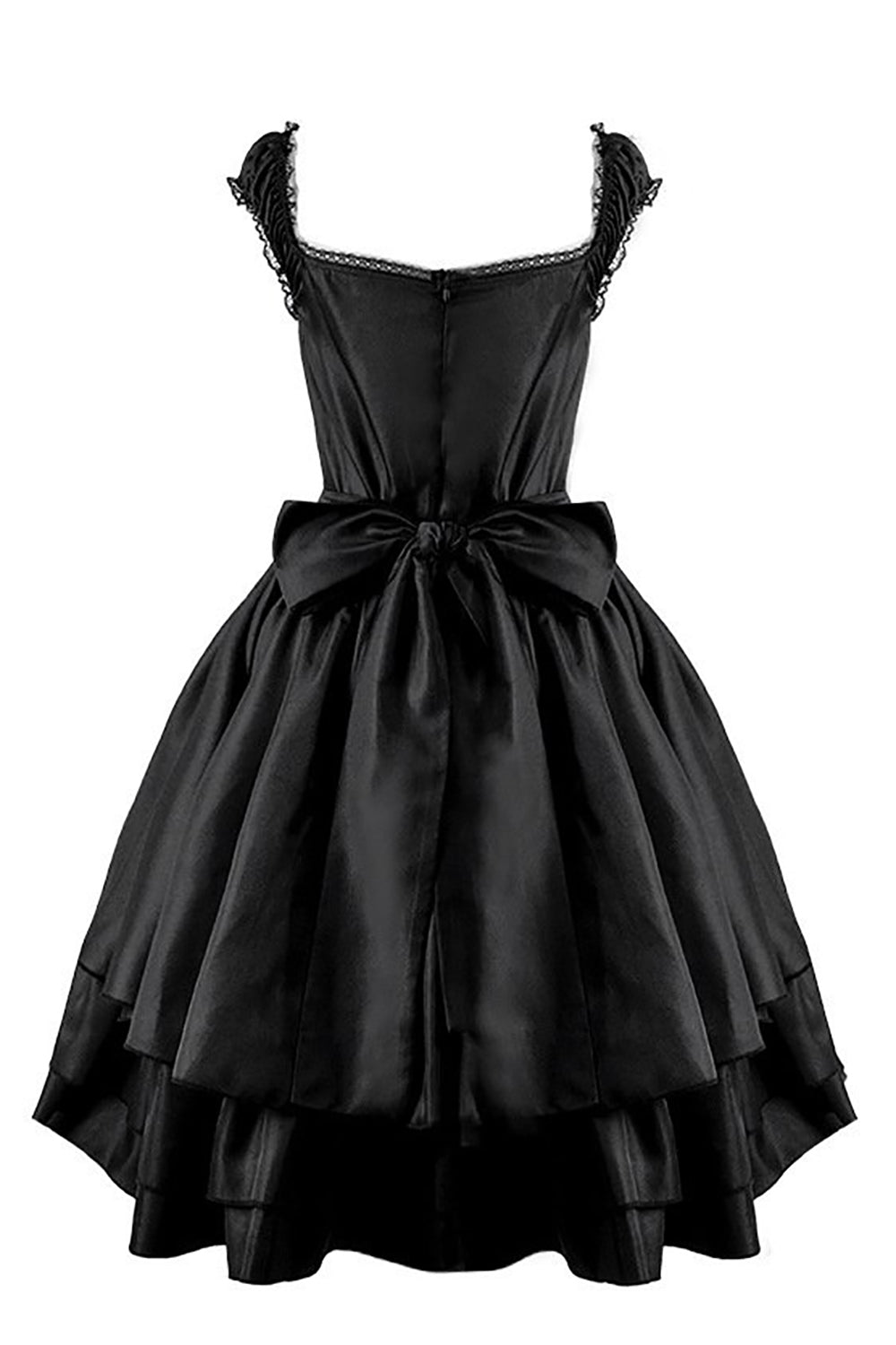 A Line Halloween Black Vintage Dress with Lace
