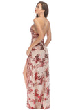 Black A-Line Deep V-Neck Spaghetti Strap Long Evening Party Dress