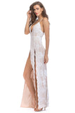 Black A-Line Deep V-Neck Spaghetti Strap Long Evening Party Dress