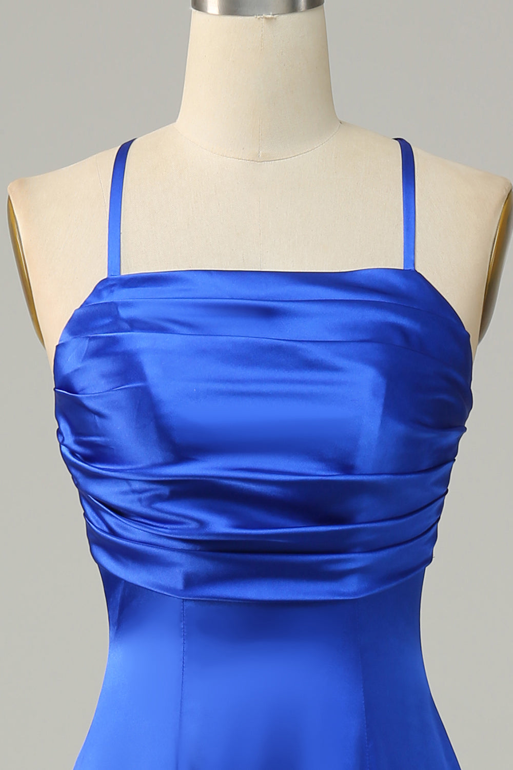 Royal Blue Halter A Line Floor Length Bridesmaid Dress