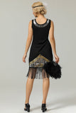 Black 1920s Sequins Fringe Flapper Dress