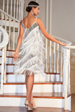 Black Roaring 1920s Gatsby Fringed Flapper Dress