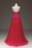 A Line Light Blue Sequin Spaghetti Straps Ball Dress With Appliques