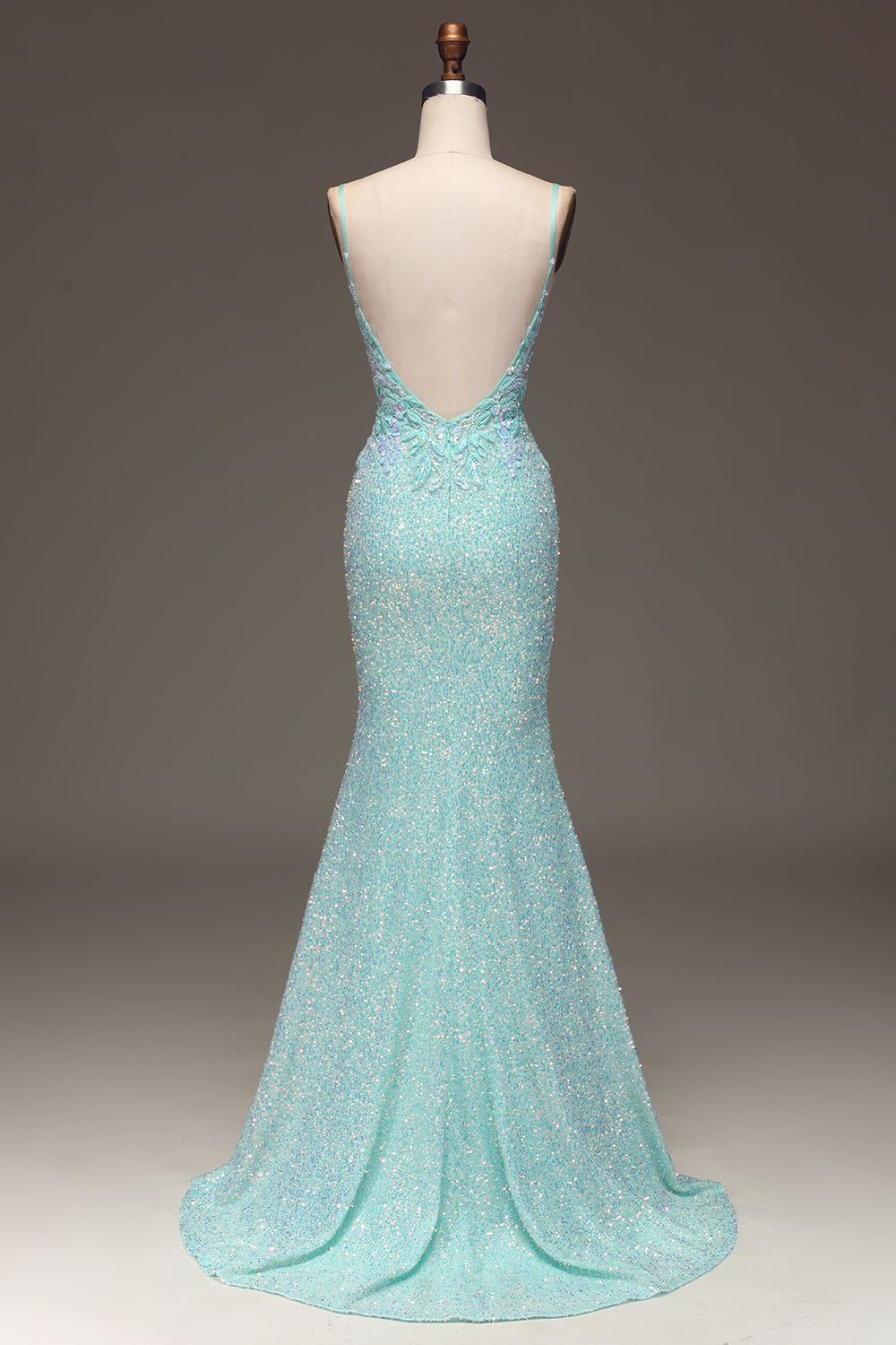 Sequins Sparkly Mermaid Ball Dress with Slit