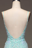 Sequins Sparkly Mermaid Ball Dress with Slit