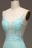 Sequins Sparkly Mermaid Ball Dress with Slit