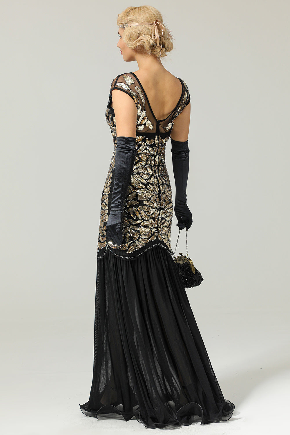 Black Mermaid Flapper Dress
