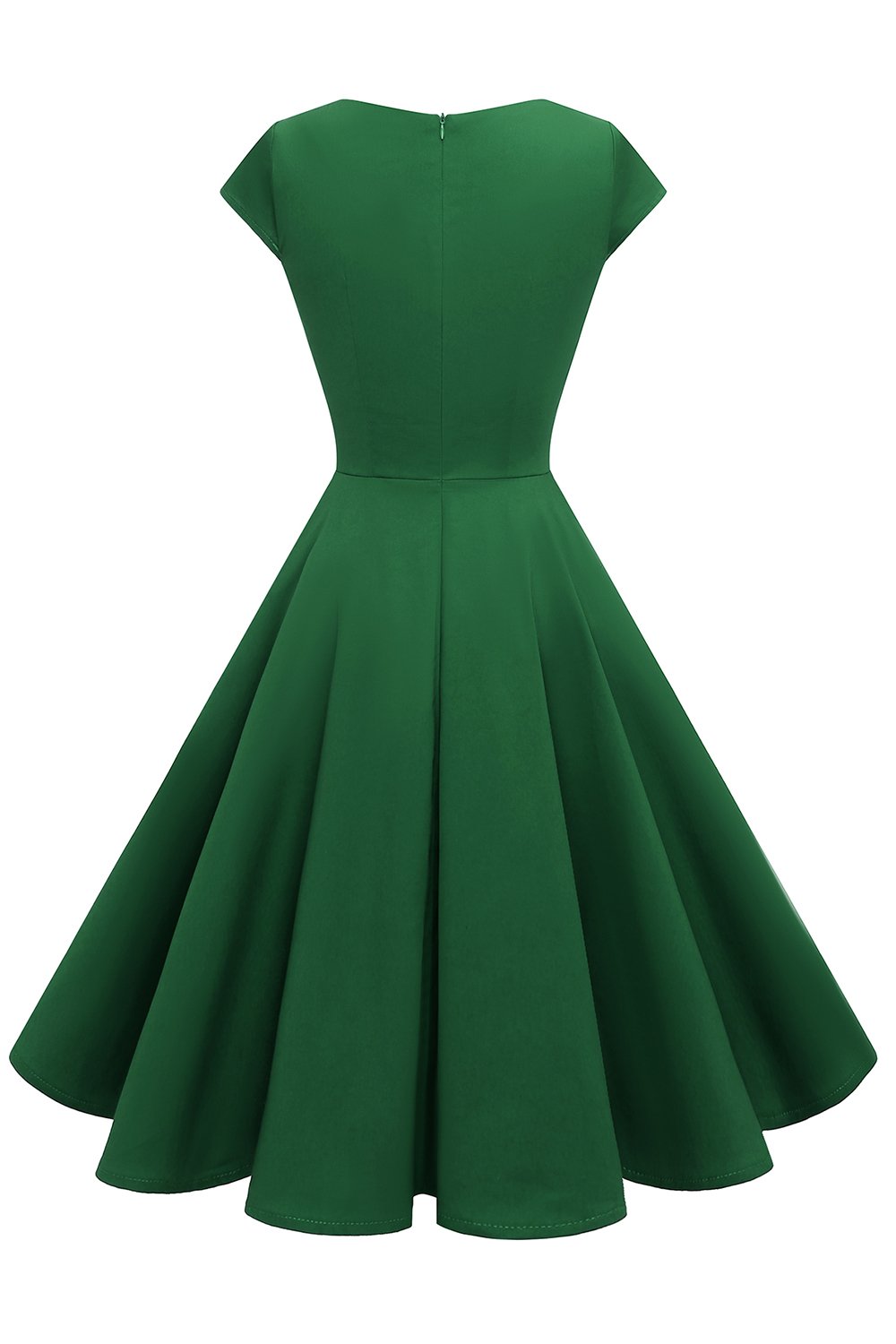 Burgundy Sweetheart Neck 1950s Dress