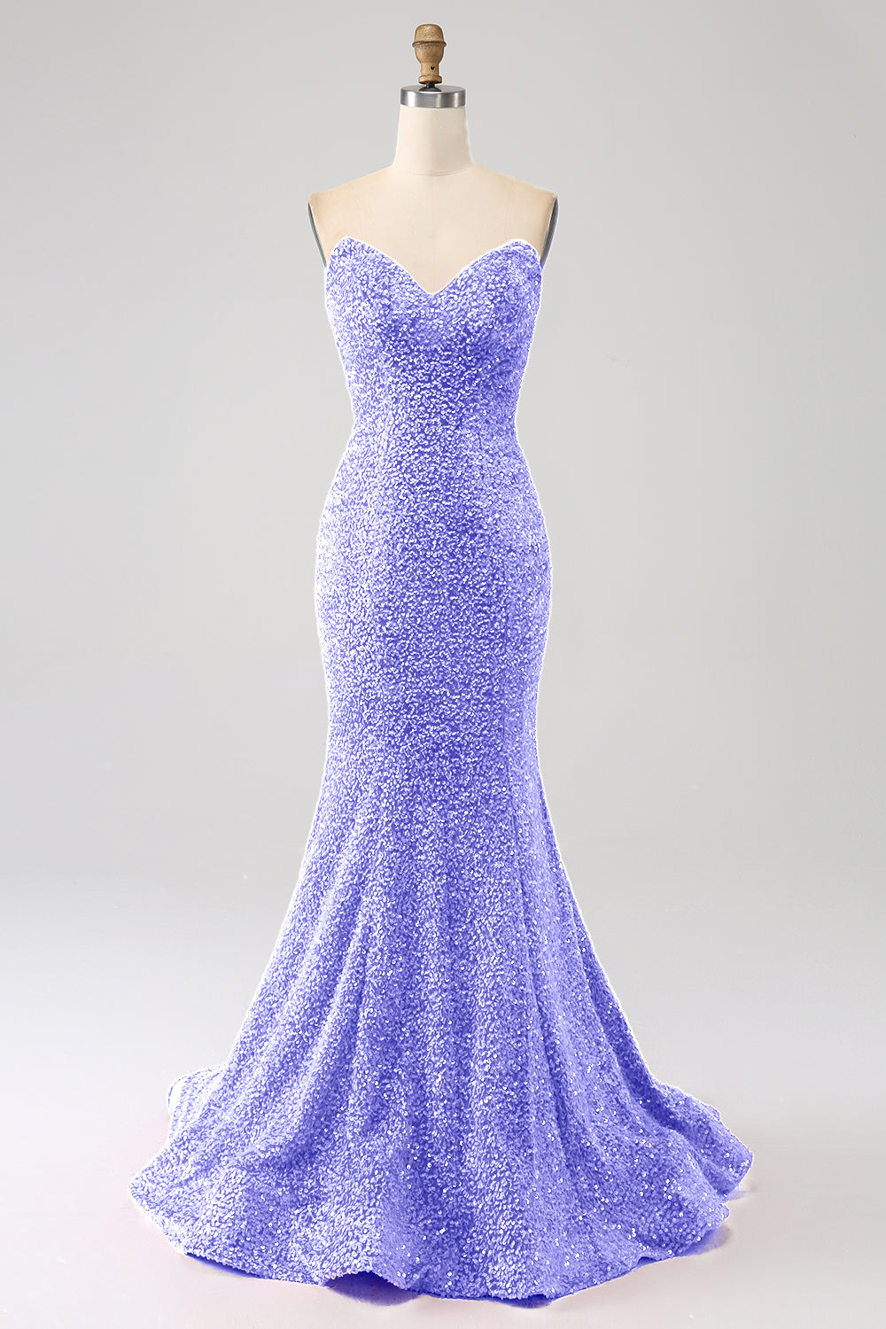 Golden Mermaid Sweetheart Sweep Train Ball Dress With Sequins