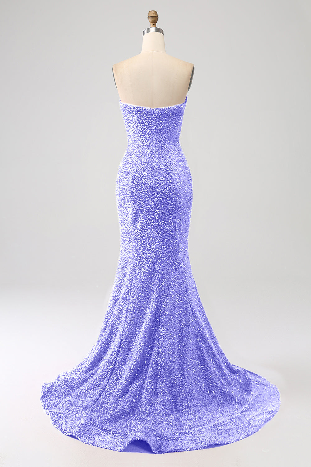 Golden Mermaid Sweetheart Sweep Train Ball Dress With Sequins