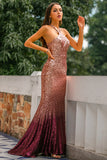 Sequins Halter Ball Dress