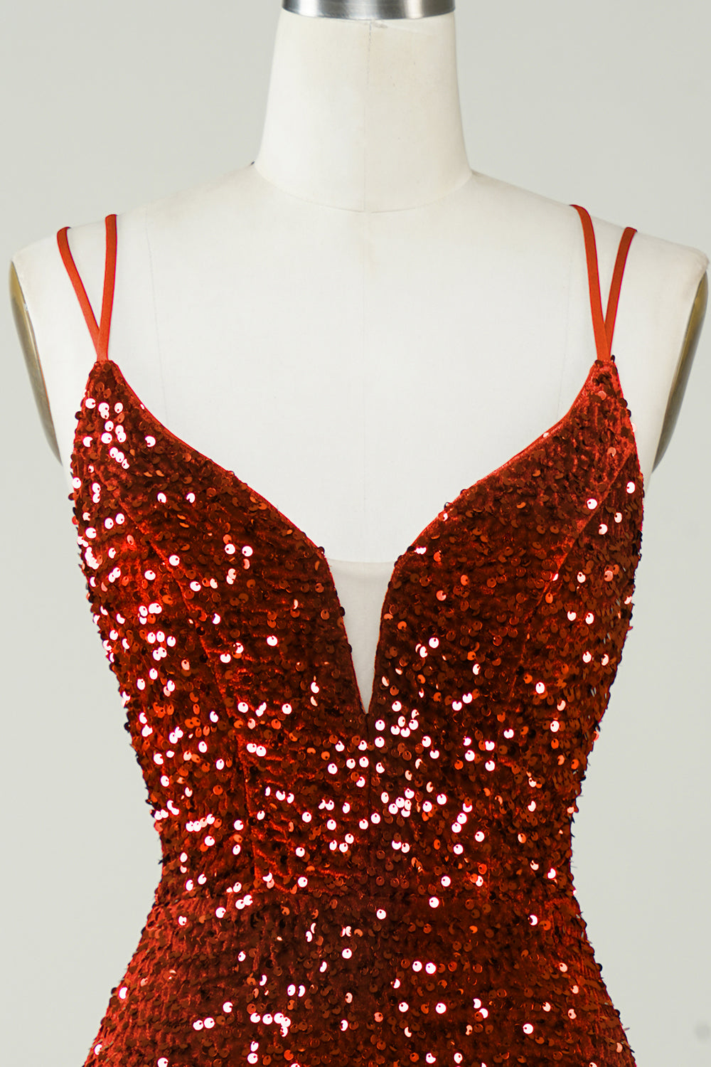 Sheath Royal Blue Sequins Short Cocktail Dress with Criss Cross Back