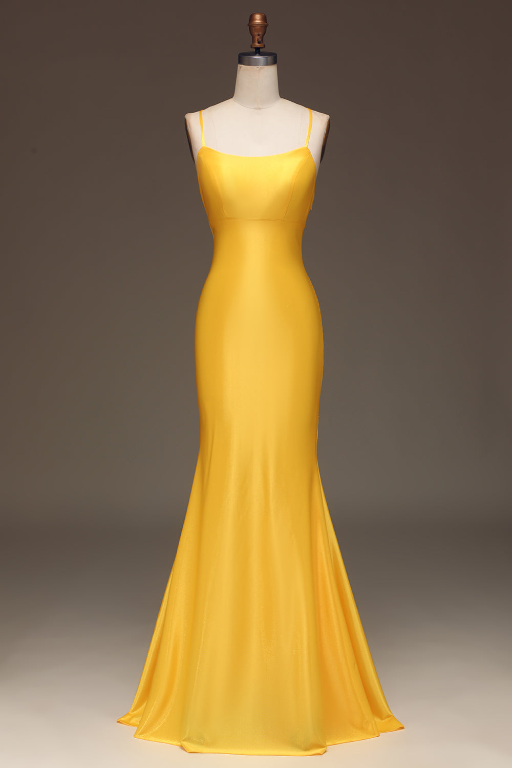 Simple Royal Blue Satin Mermaid Long Ball Dress