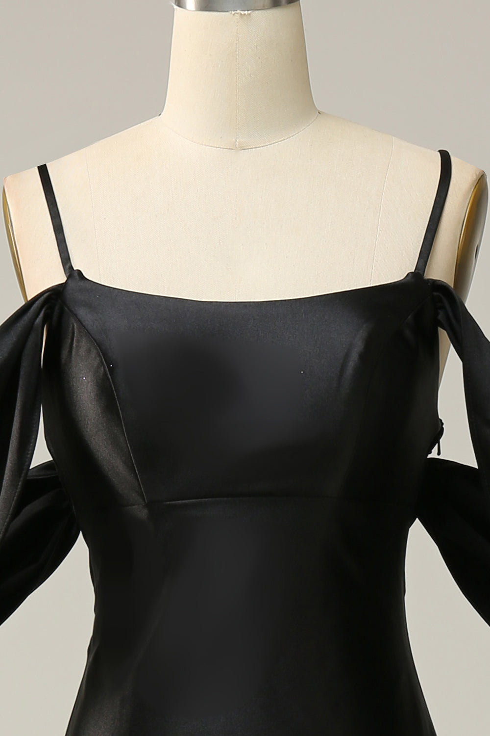 Mermaid Off the Shoulder Black Open Back Long Ball Dress