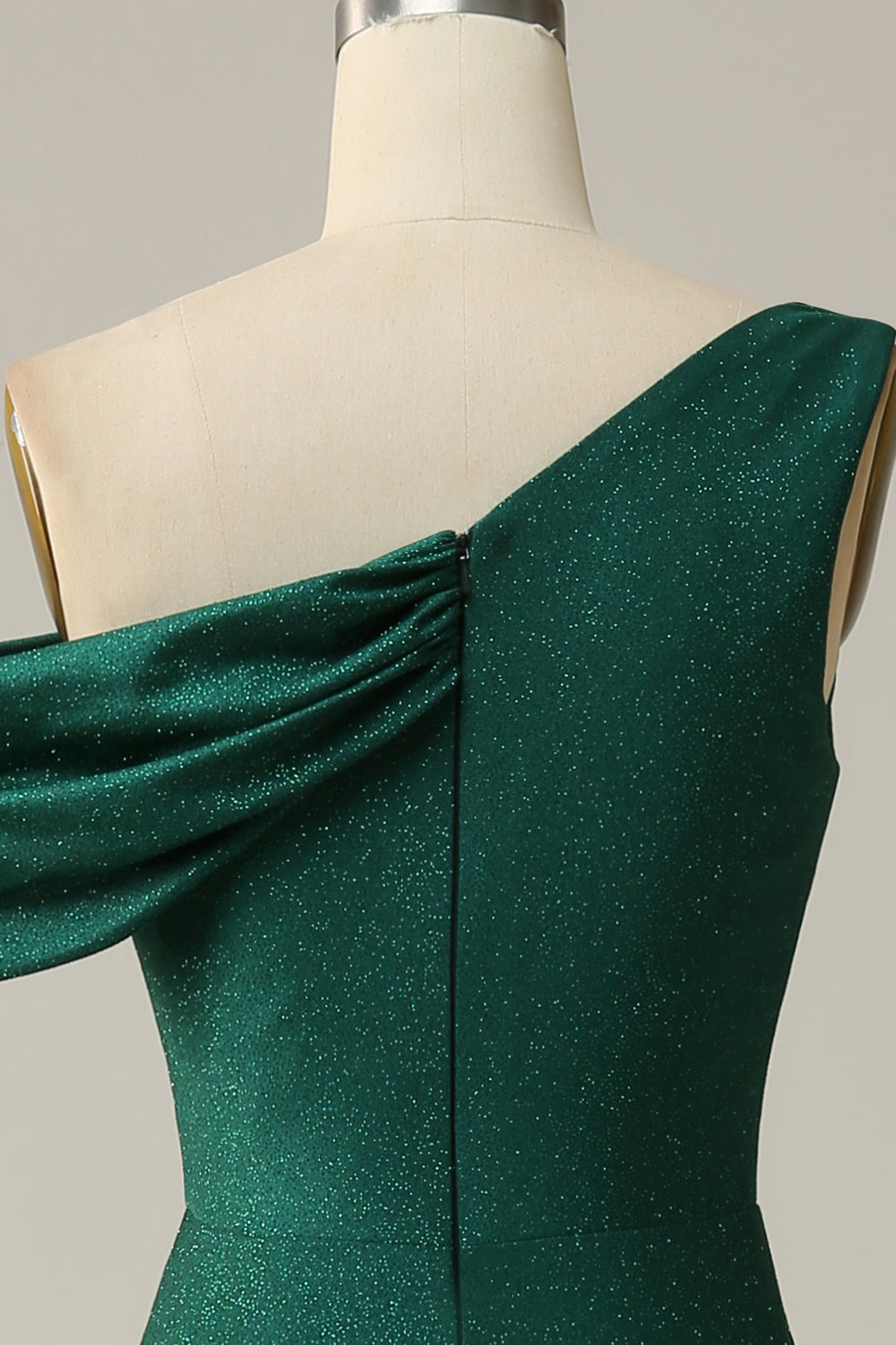 Mermaid One Shoulder Dark Green Long Ball Dress