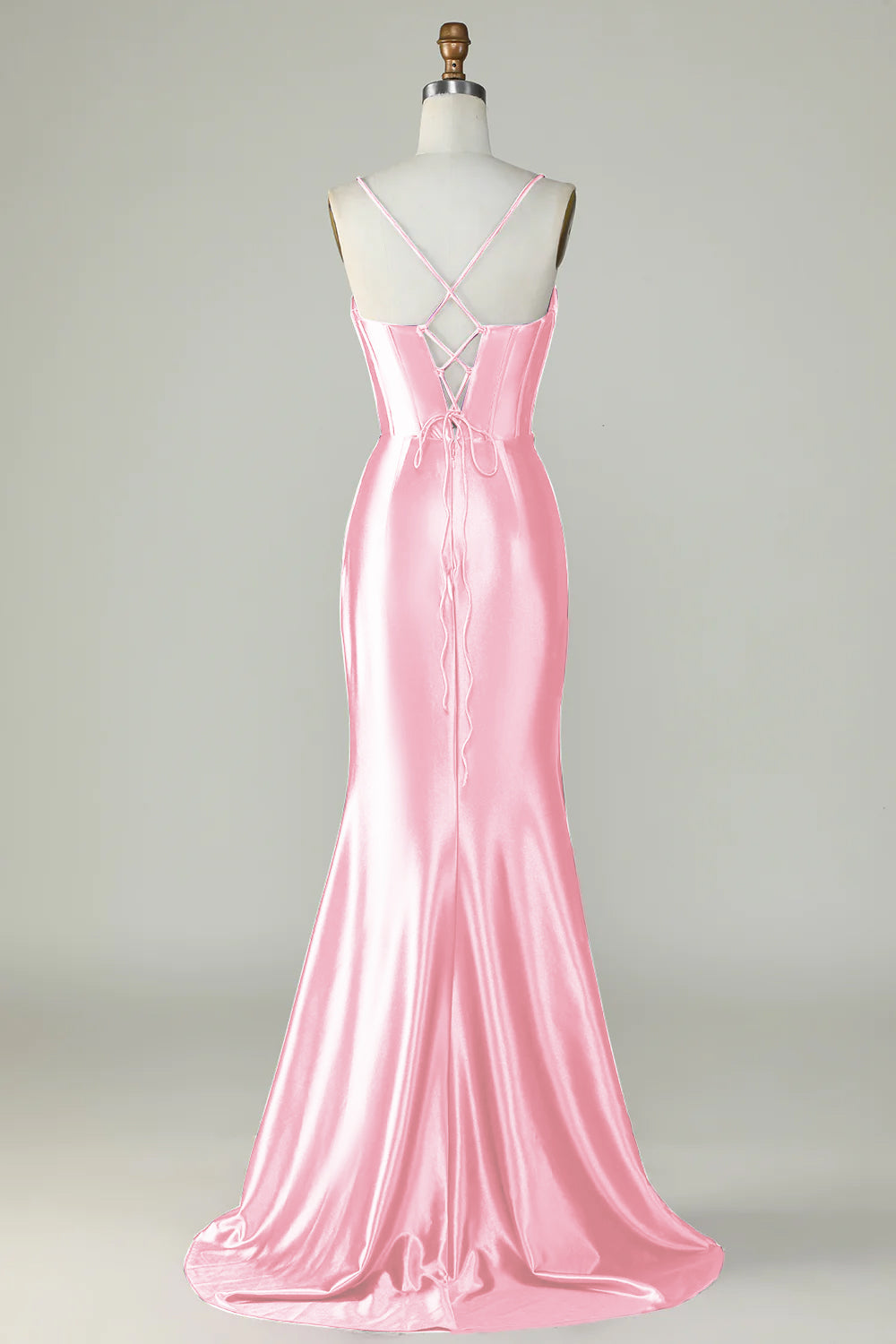 Royal Blue Mermaid Spaghetti Straps Long Ball Dress With Slit