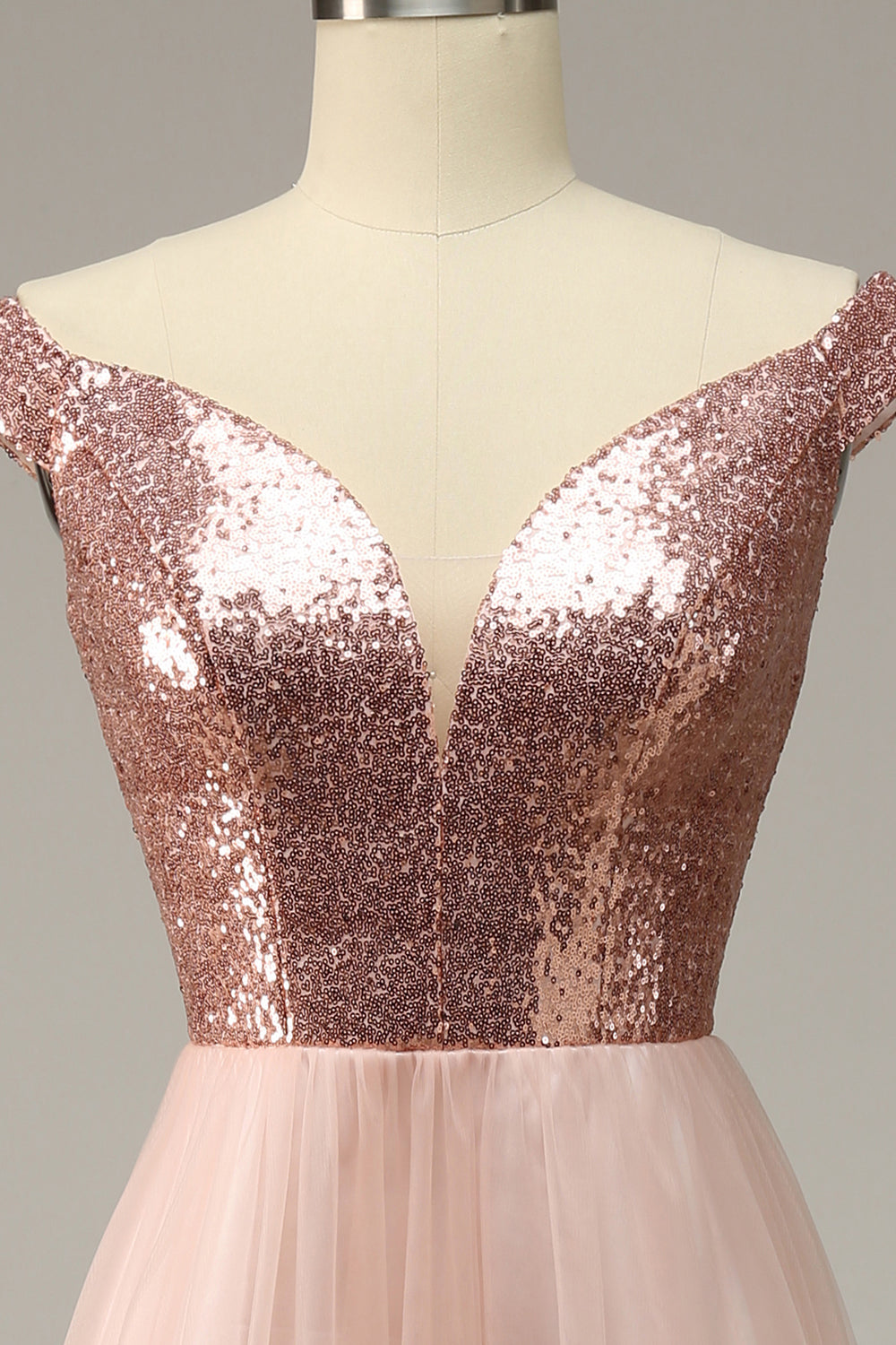 A Line Off the Shoulder Blush Plus Size Ball Dress