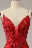 A Line Spaghetti Straps Burgundy Plus Size Ball Dress with Criss Cross Back