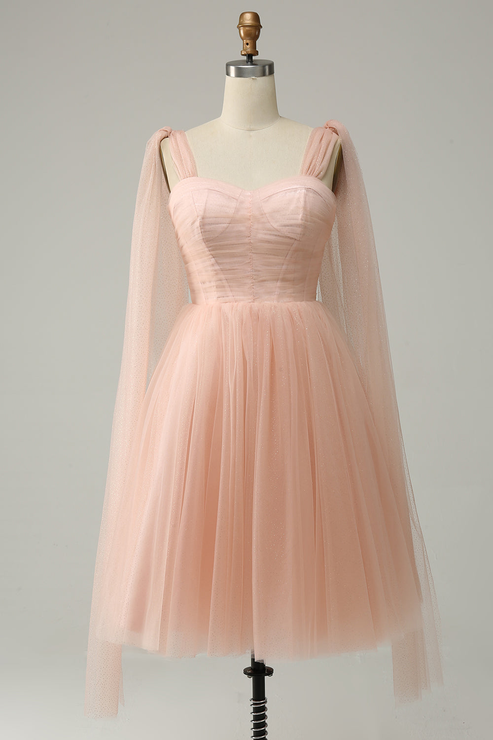 A Line Blush Sweetheart Midi Ball Dress